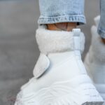 Botki z barankiem Madam Dobbs białe