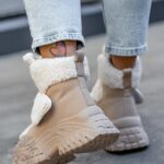 Botki z barankiem Madam Dobbs beżowe