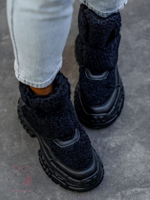 Botki z barankiem Madam Dobbs czarne