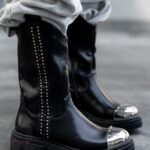 Botki bikery z metalowym noskiem Dragon Rock czarne