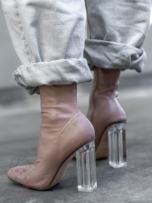 Botki elastyczne Madam Electra brudny róż