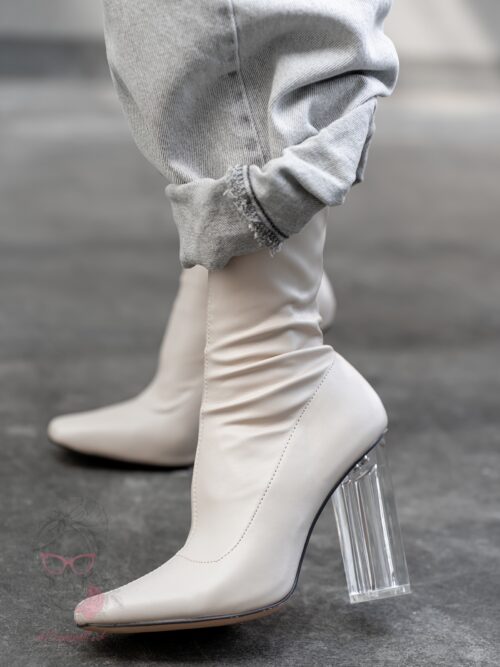 Botki elastyczne Madam Electra beżowe