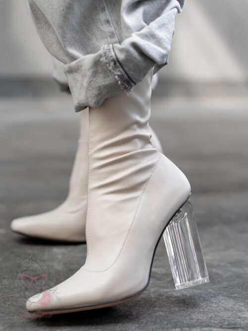 Botki elastyczne Madam Electra beżowe