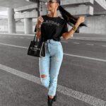 T-shirt oversize MARIDA OLAVOGA czarny