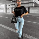 T-shirt oversize MARIDA OLAVOGA czarny