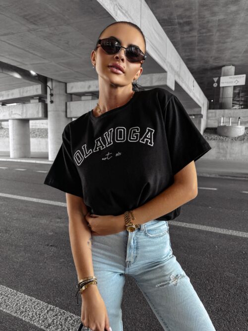 T-shirt oversize MARIDA OLAVOGA czarny