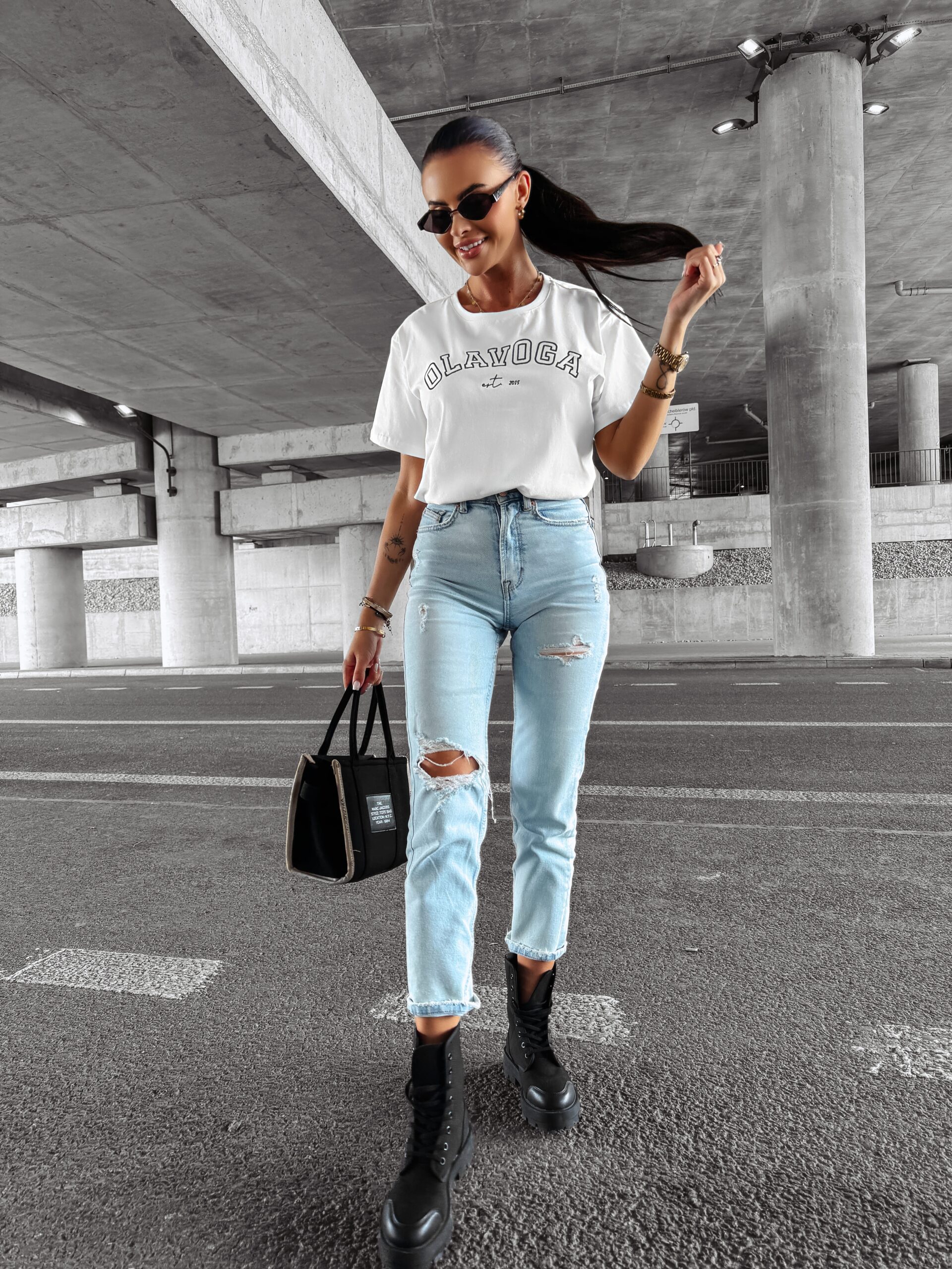 T-shirt oversize MARIDA OLAVOGA ecru