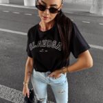 T-shirt oversize MARIDA OLAVOGA czarny