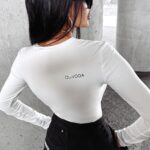 Bluzka gładka basic TARES OLAVOGA ecru