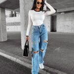 Bluzka z długim rękawem YUCCA OLAVOGA ecru