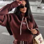 Bluza z kapturem CALMIA OLAVOGA czekoladowa