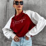 Bluza oversize crewneck LAKIRA OLAVOGA bordowa