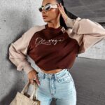 Bluza oversize crewneck LAKIRA OLAVOGA brązowa