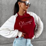 Bluza oversize crewneck LAKIRA OLAVOGA bordowa