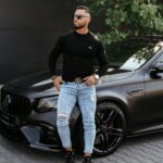 Sweter męski gładki CREW OLAVOGA czarny