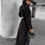 Płaszcz elegancki damski RUE OLAVOGA czarny