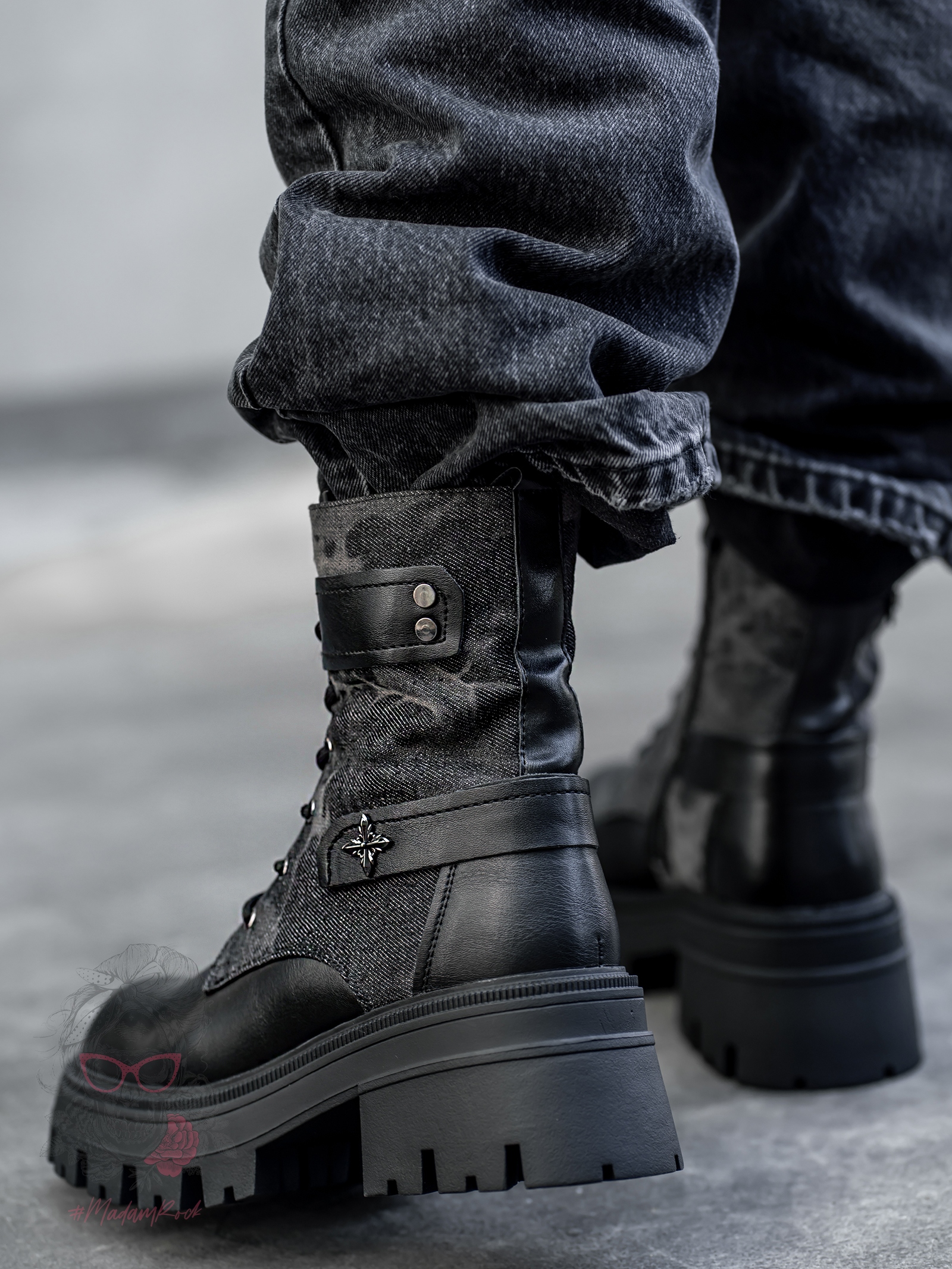 Workery militarne Rock Tikero czarne