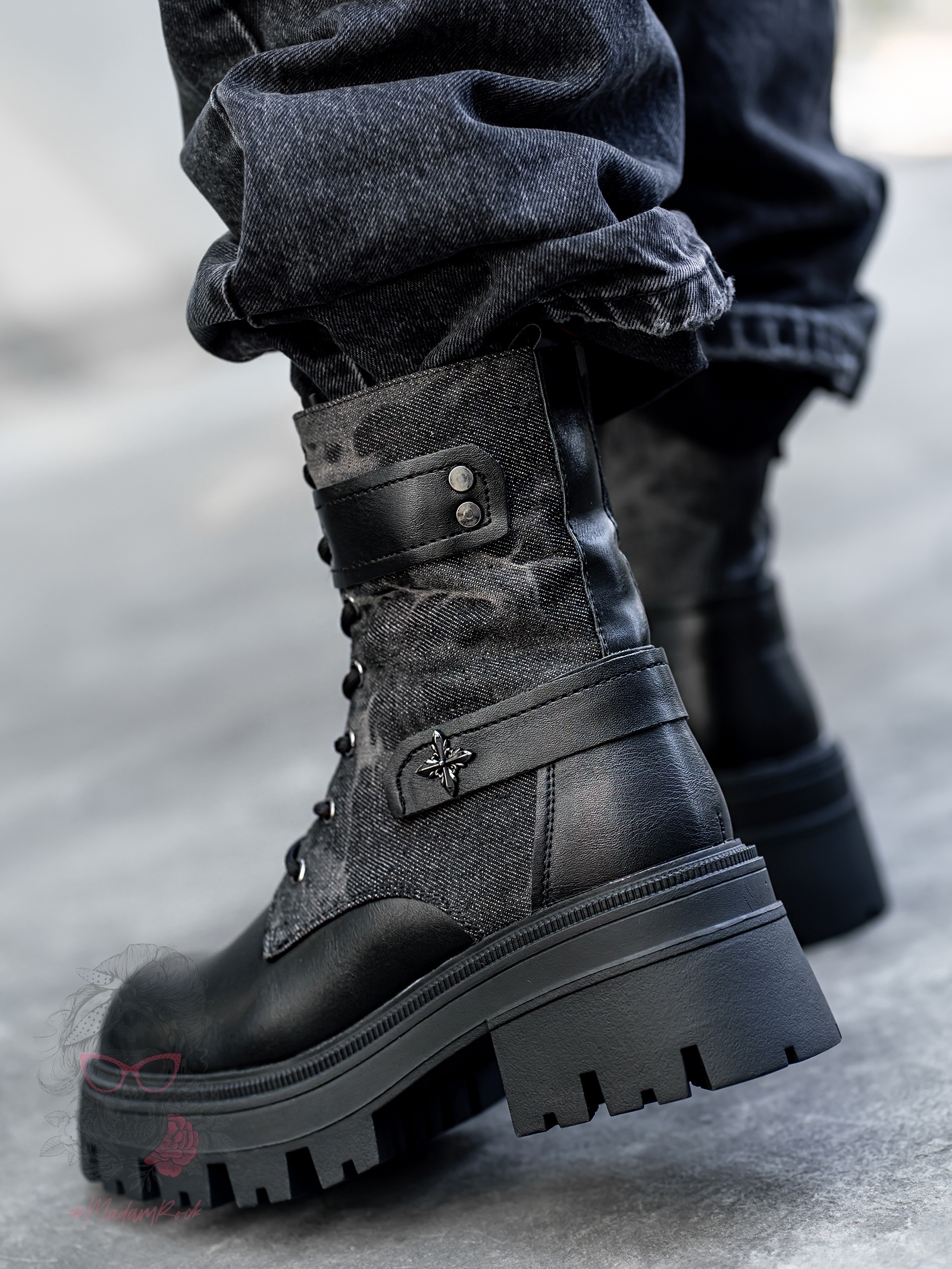 Workery militarne Rock Tikero czarne