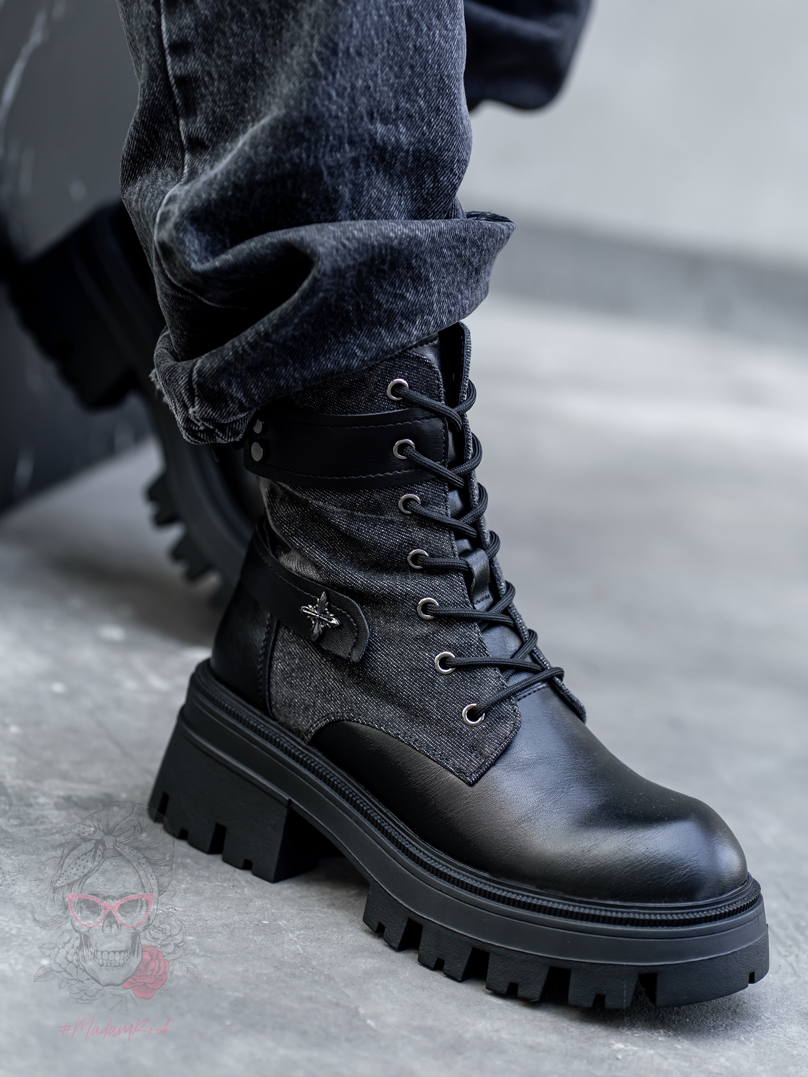 Workery militarne Rock Tikero czarne