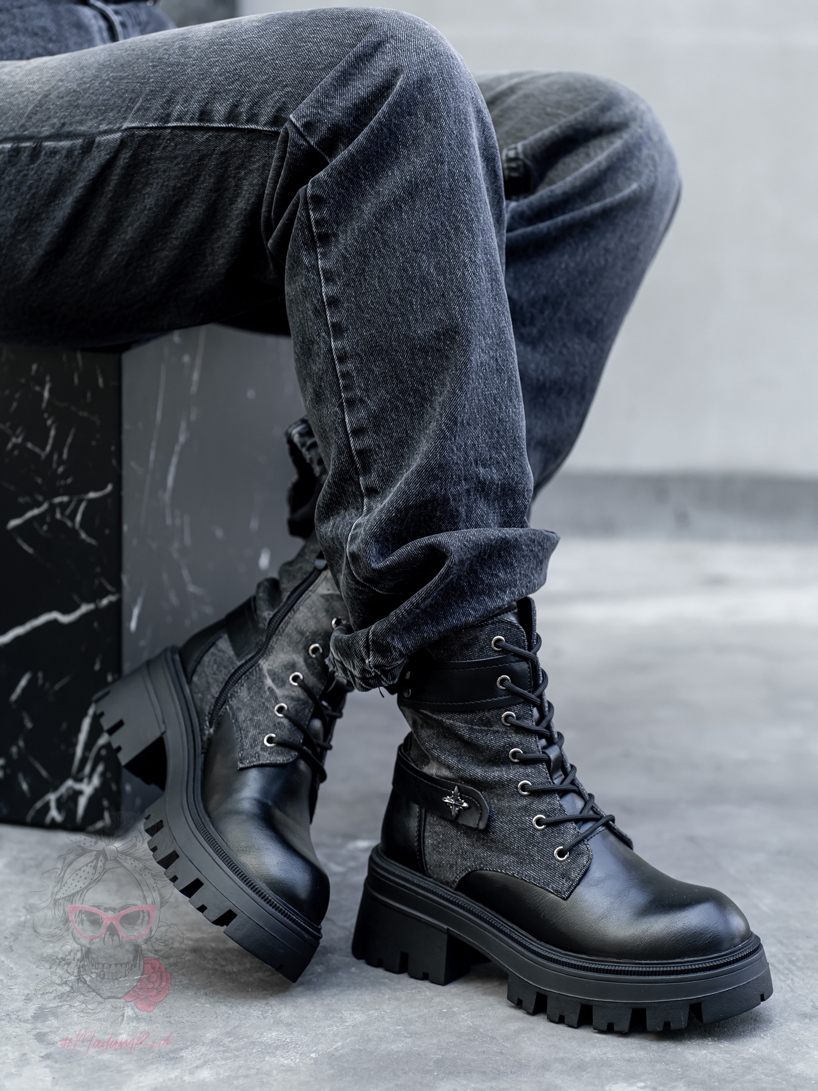 Workery militarne Rock Tikero czarne