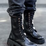 Workery z misiem Rock Tody czarne