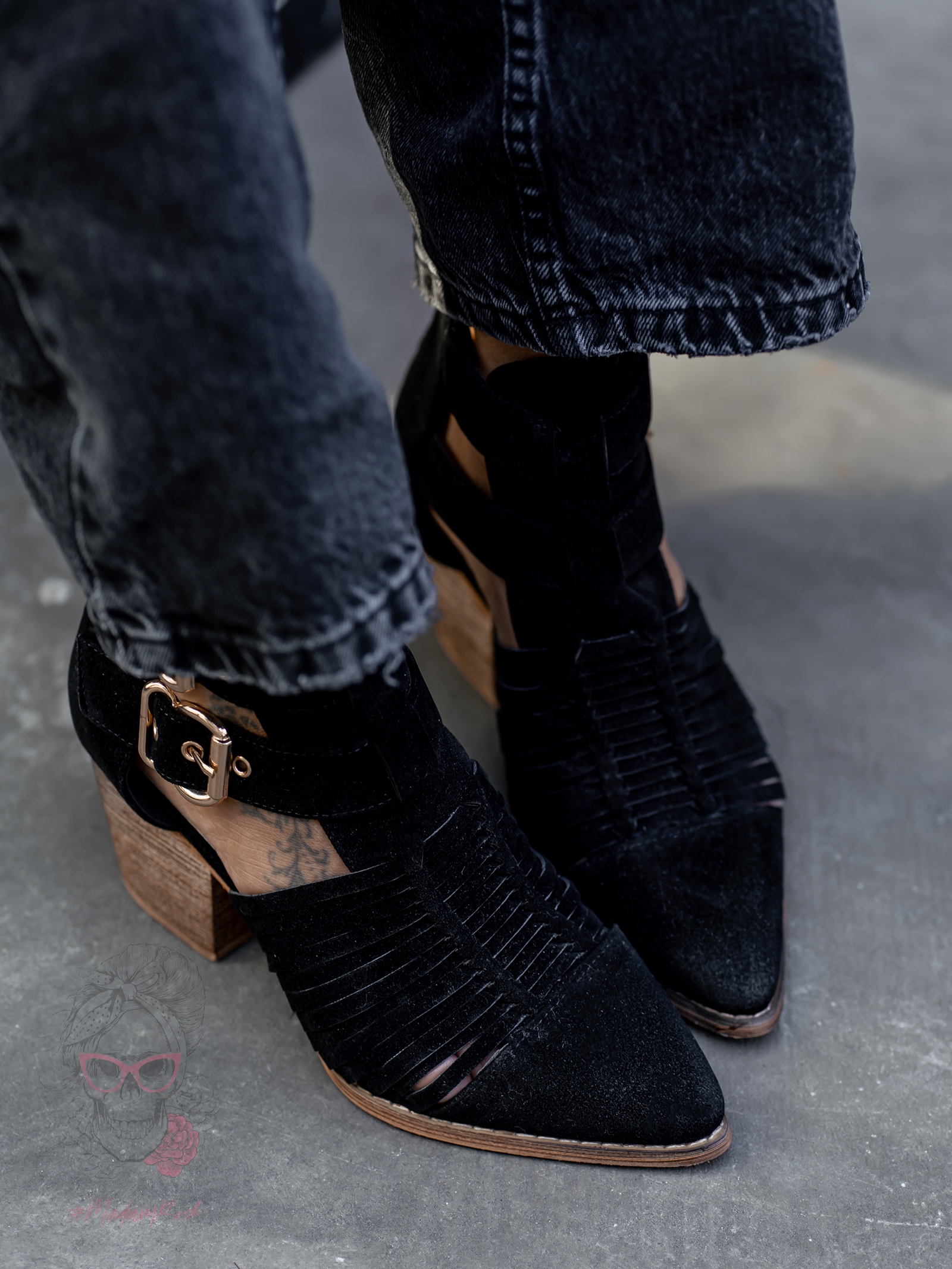 Botki ażurowe Rock Propo czarne Botki ażurowe Rock Propo czarne