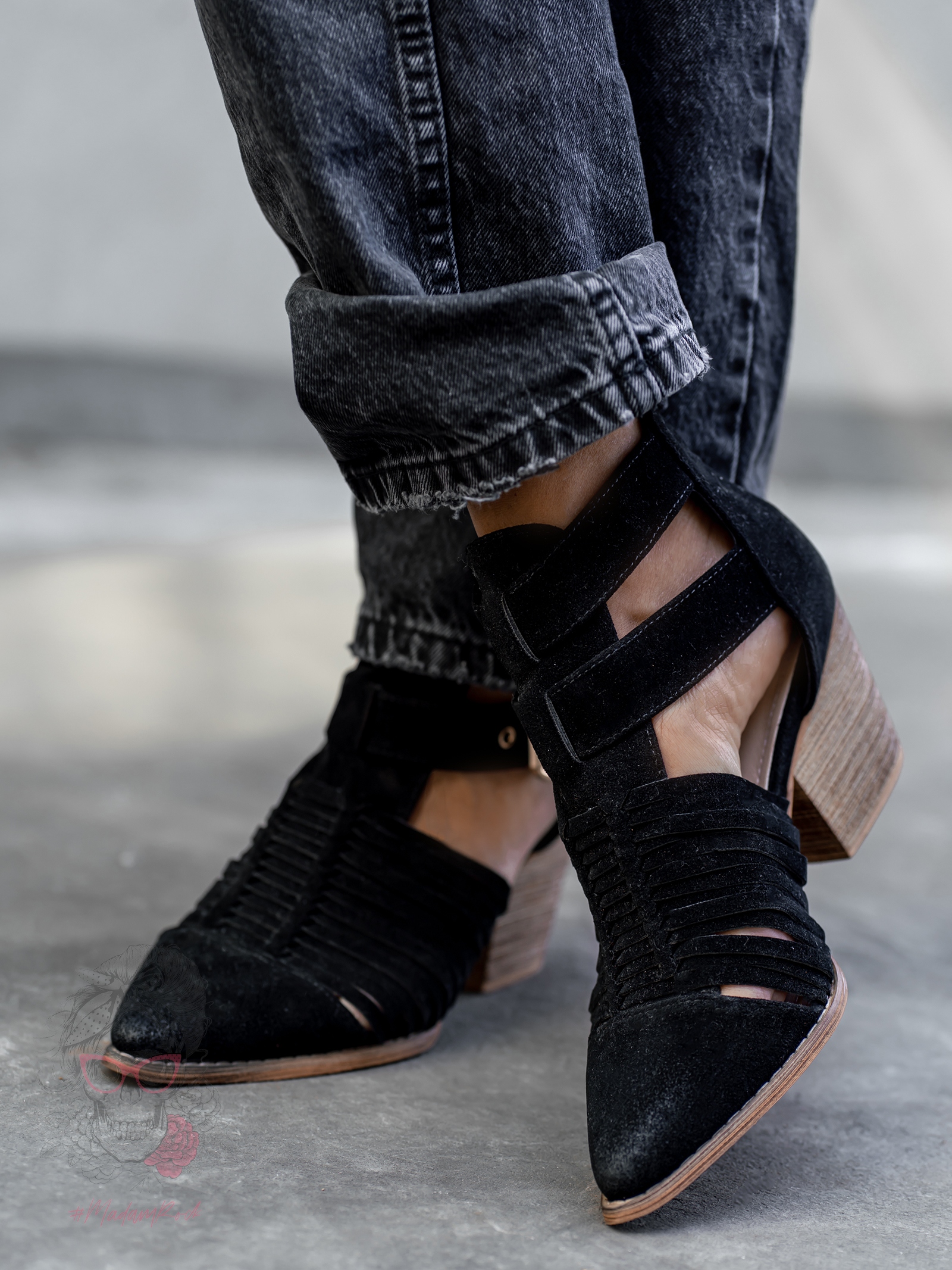 Botki ażurowe Rock Propo czarne Botki ażurowe Rock Propo czarne