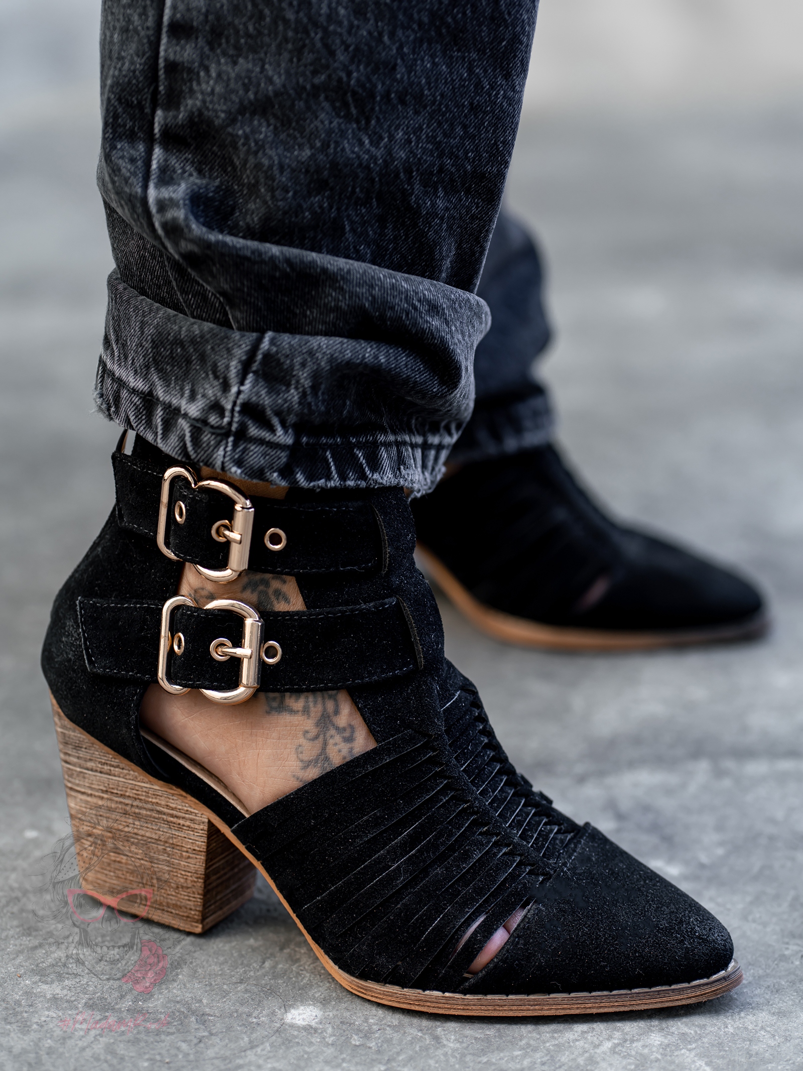 Botki ażurowe Rock Propo czarne Botki ażurowe Rock Propo czarne