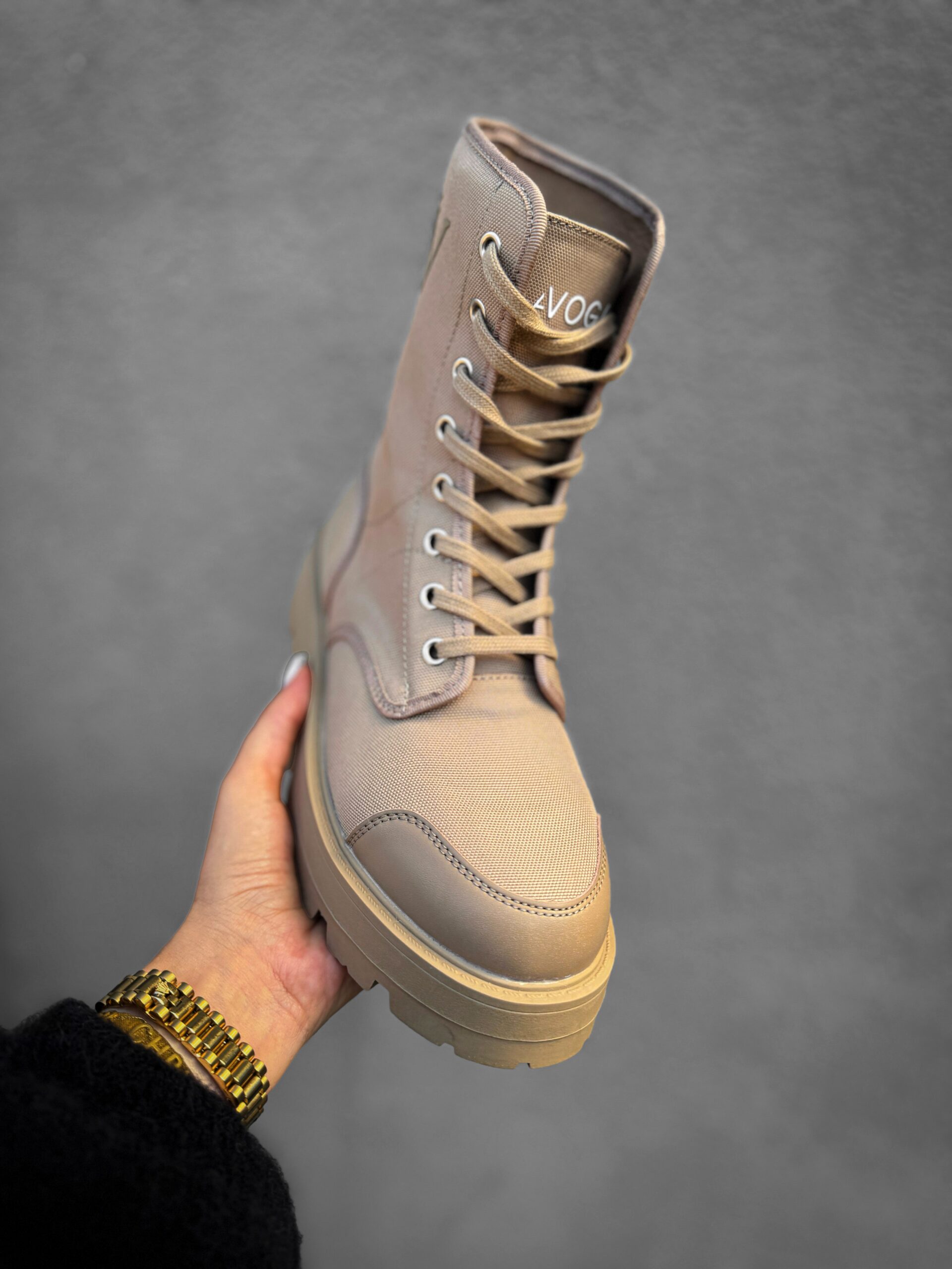 Workery damskie wiązane PASSION OLAVOGA beżowe Workery damskie wiązane PASSION OLAVOGA beżowe