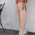 Kozaki elastyczne Madam Caleya beżowe