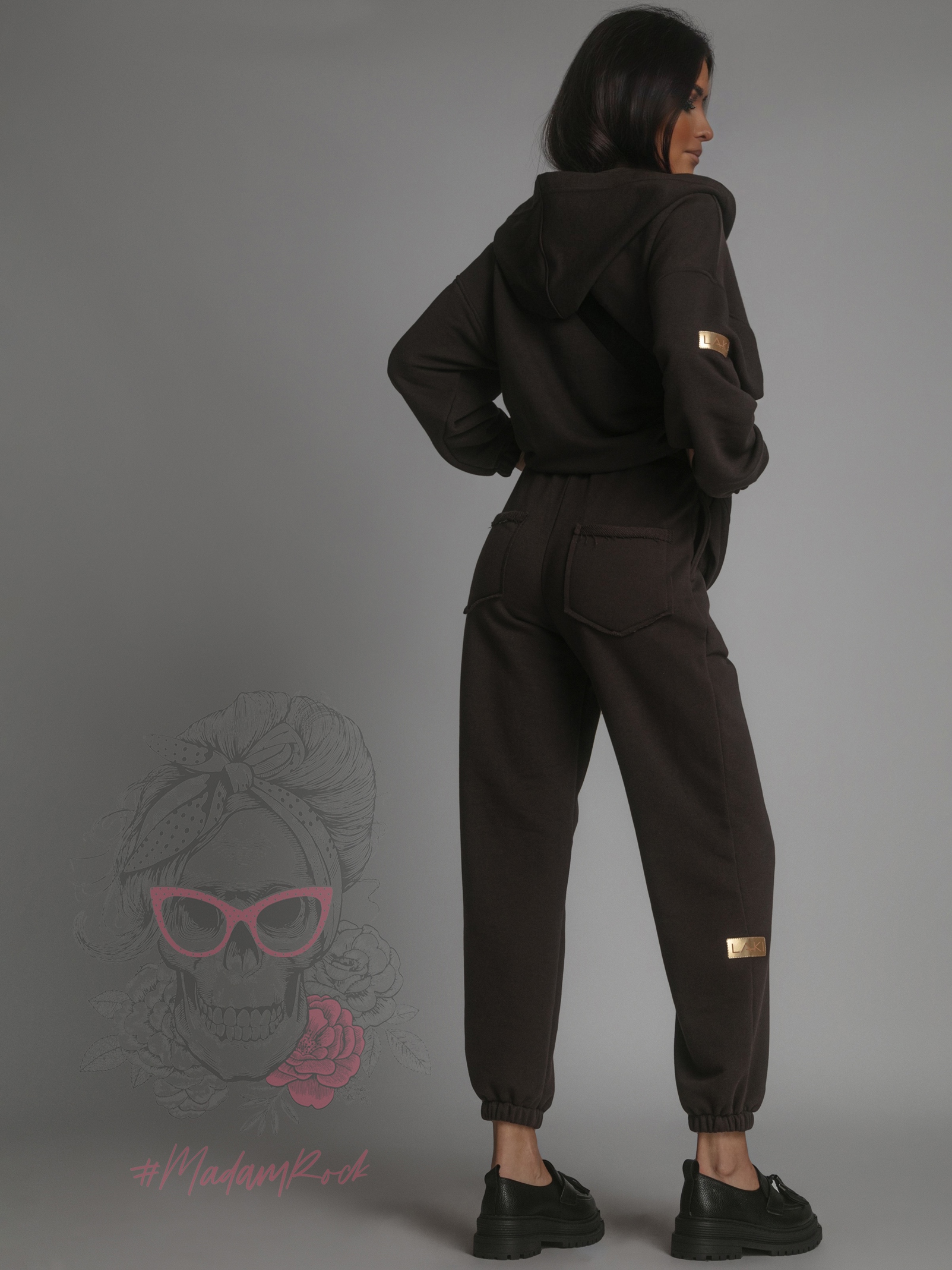 Komplet dresowy Laki Obedo brąz