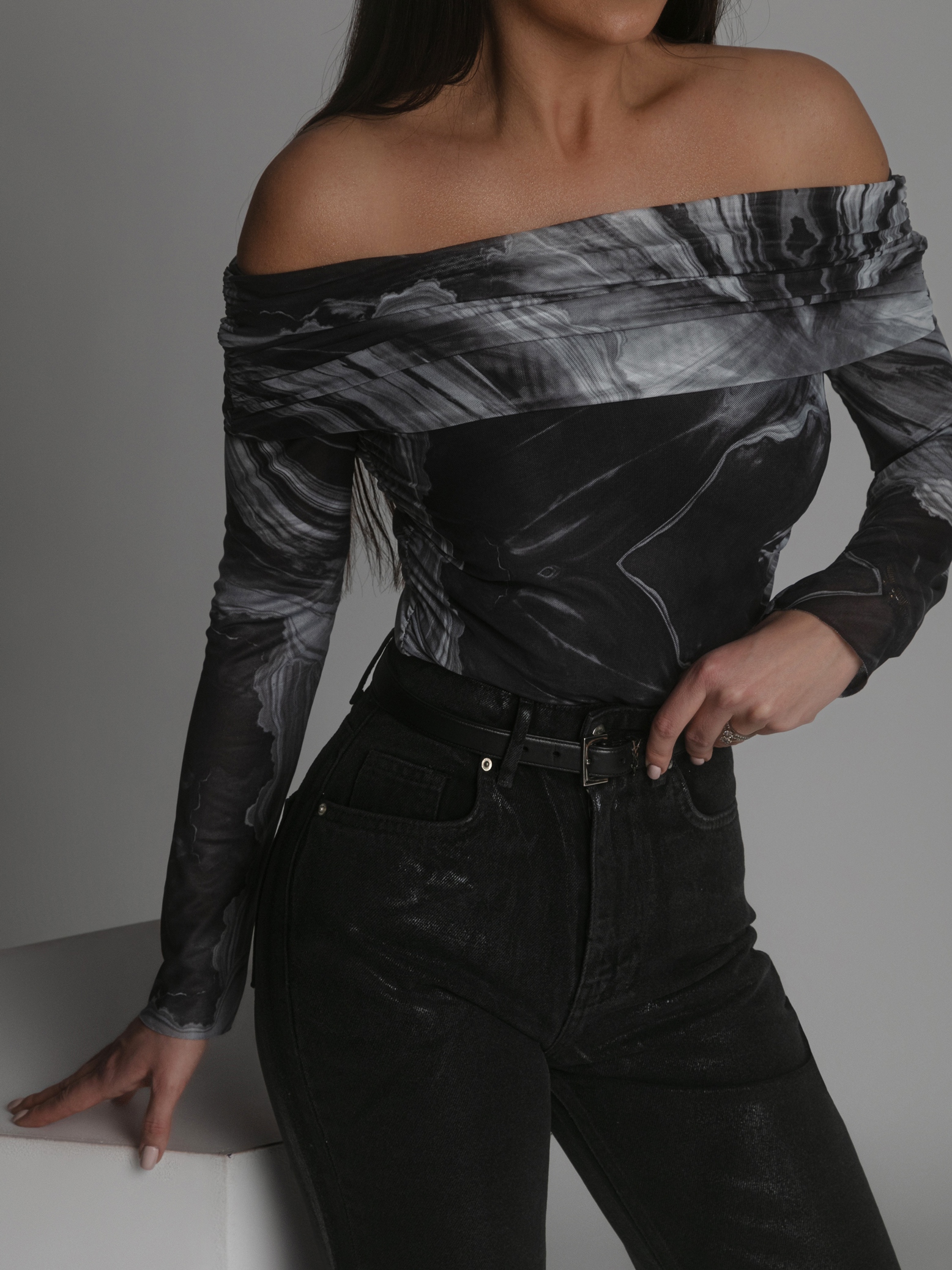 Bluzka mgiełka Sippo szara