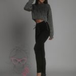 Sweter z efektem sprania Loteso szary