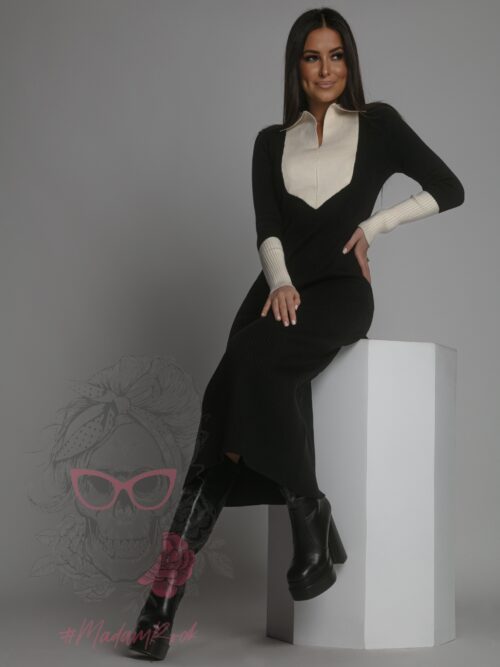 Sukienka dzianinowa Sintelo czarna