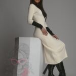 Sukienka dzianinowa Sintelo ecru