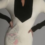 Sukienka dzianinowa Sintelo ecru