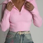 Sweterek moherowy Alija cukierkowy róż