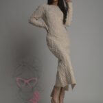 Sukienka sweterkowa Jotela beżowa