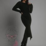 Sukienka sweterkowa Jotela czarna