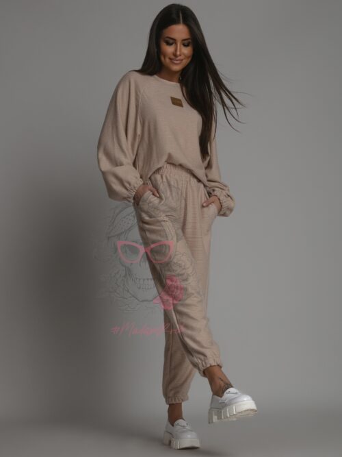 Komplet sweterkowy Cossy beżowy