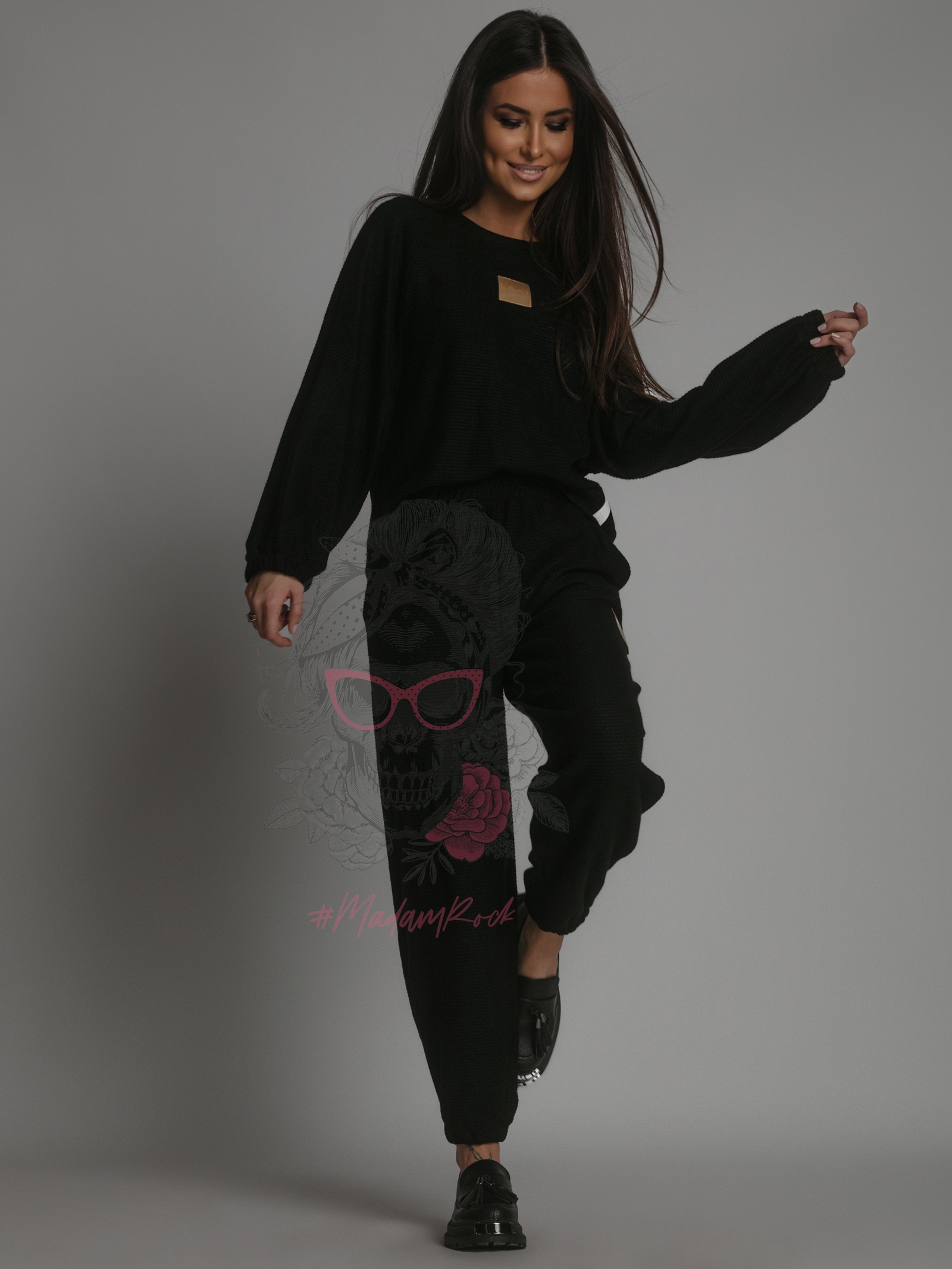 Komplet sweterkowy Cossy czarny