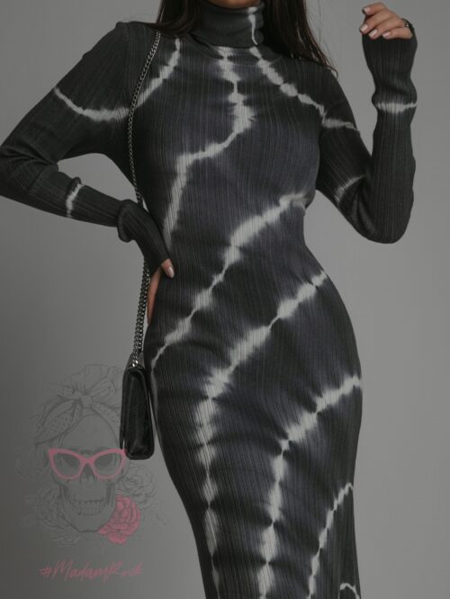 Sukienka dzianinowa Shadows grafitowa