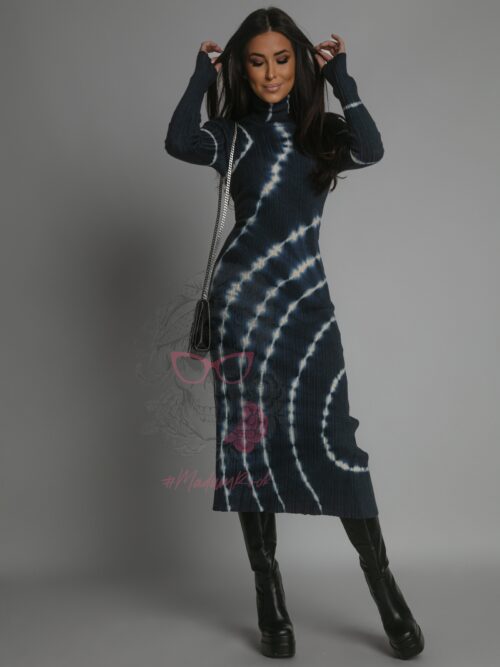 Sukienka dzianinowa Shadows granat