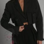 Marynarka krótka Jost grafitowa