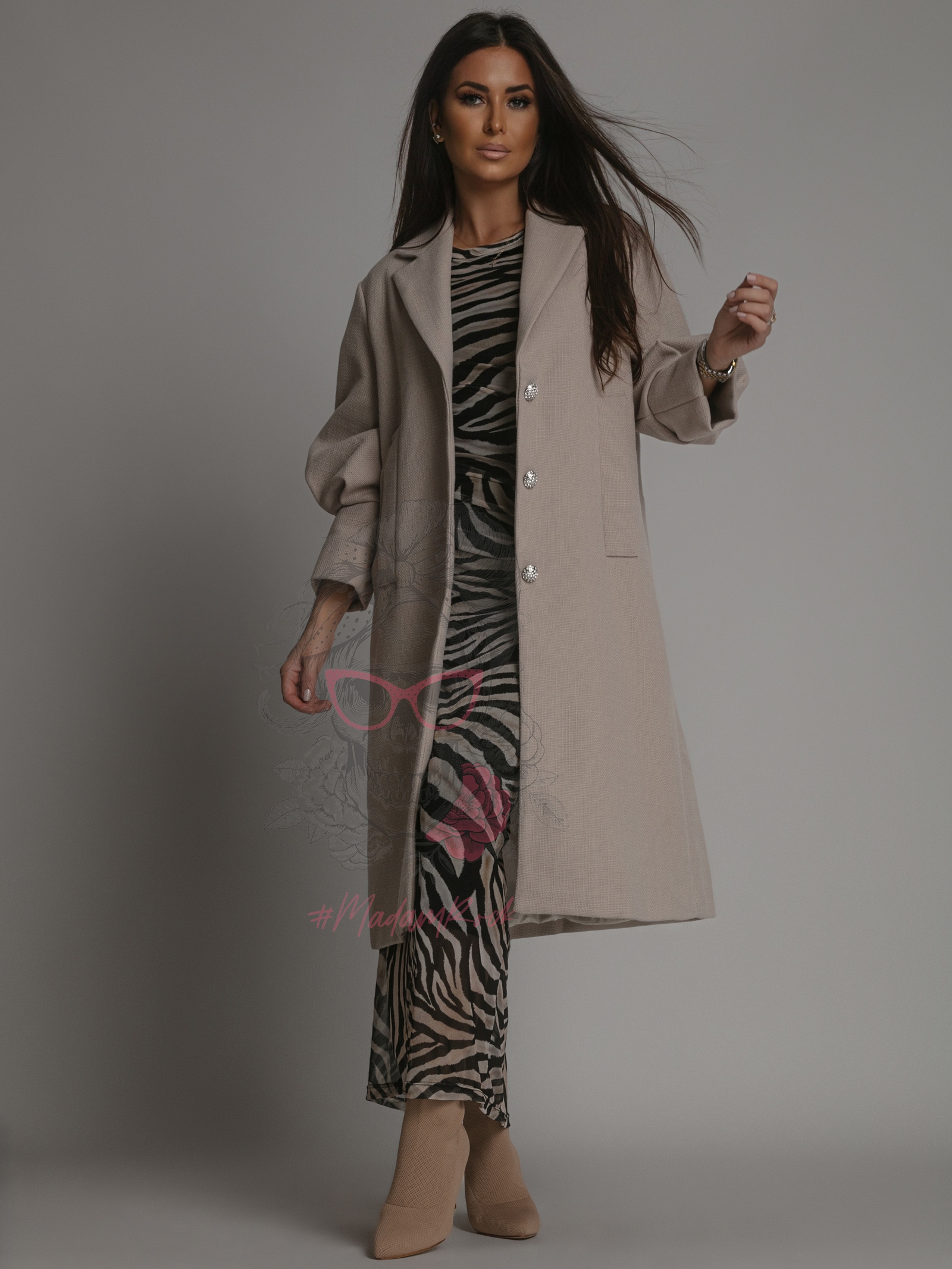 Płaszcz elegancki Matius beżowy