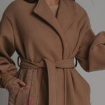 Płaszcz flauszowy Autumen karmelowy