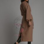 Płaszcz flauszowy Autumen karmelowy