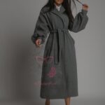 Płaszcz flauszowy Autumen szary