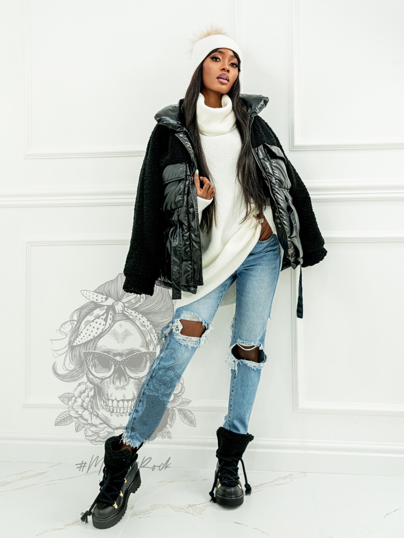 Sweter golf oversize Haat Biały