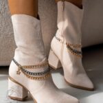 Botki na obcasie Madam GameStar beżowe